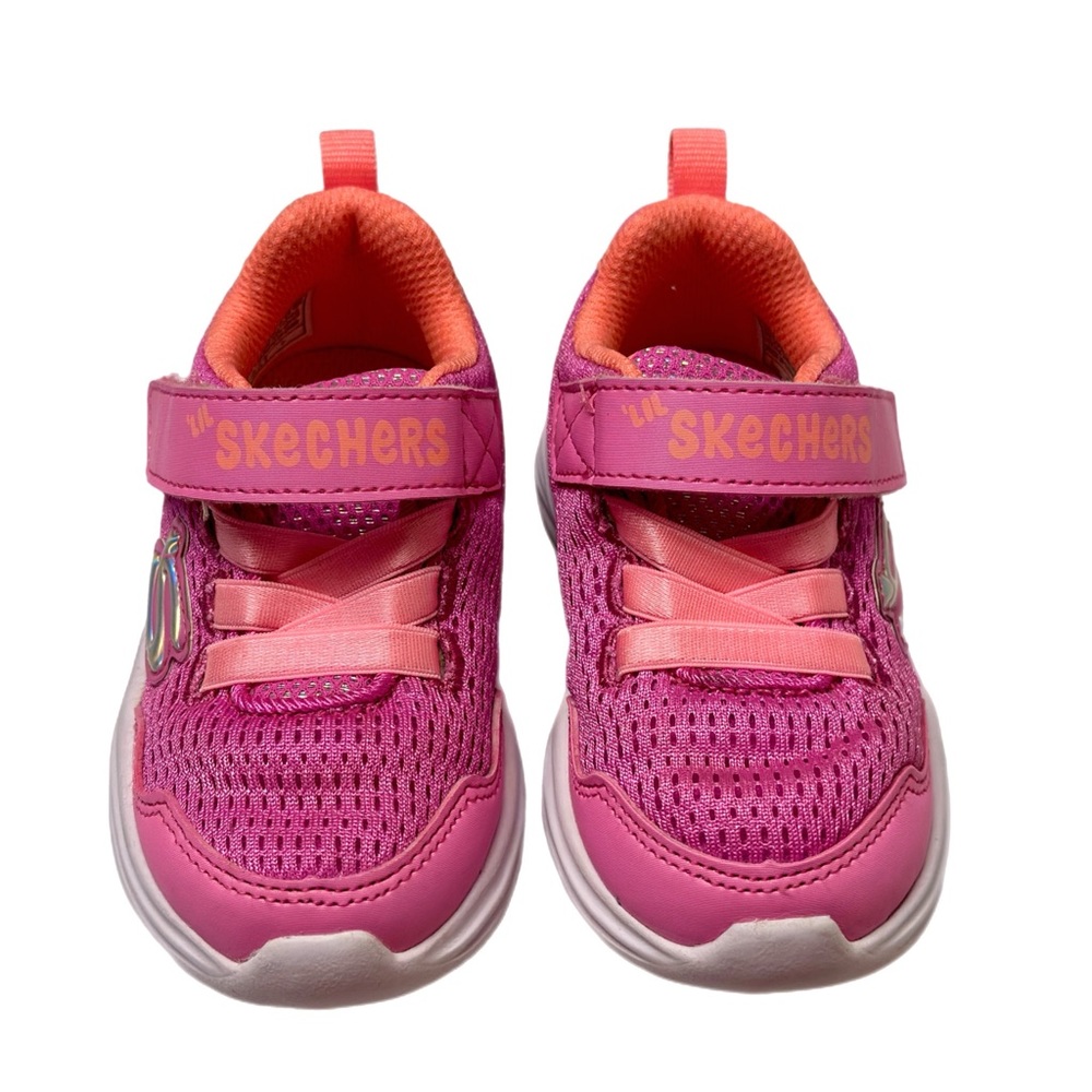 Sketchers Pink/Orange Toddler Girl Sneaker Size 6